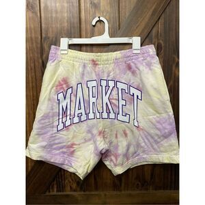 MARKET Streetwear Jogger Tie Dye Sweat Shorts Size Large